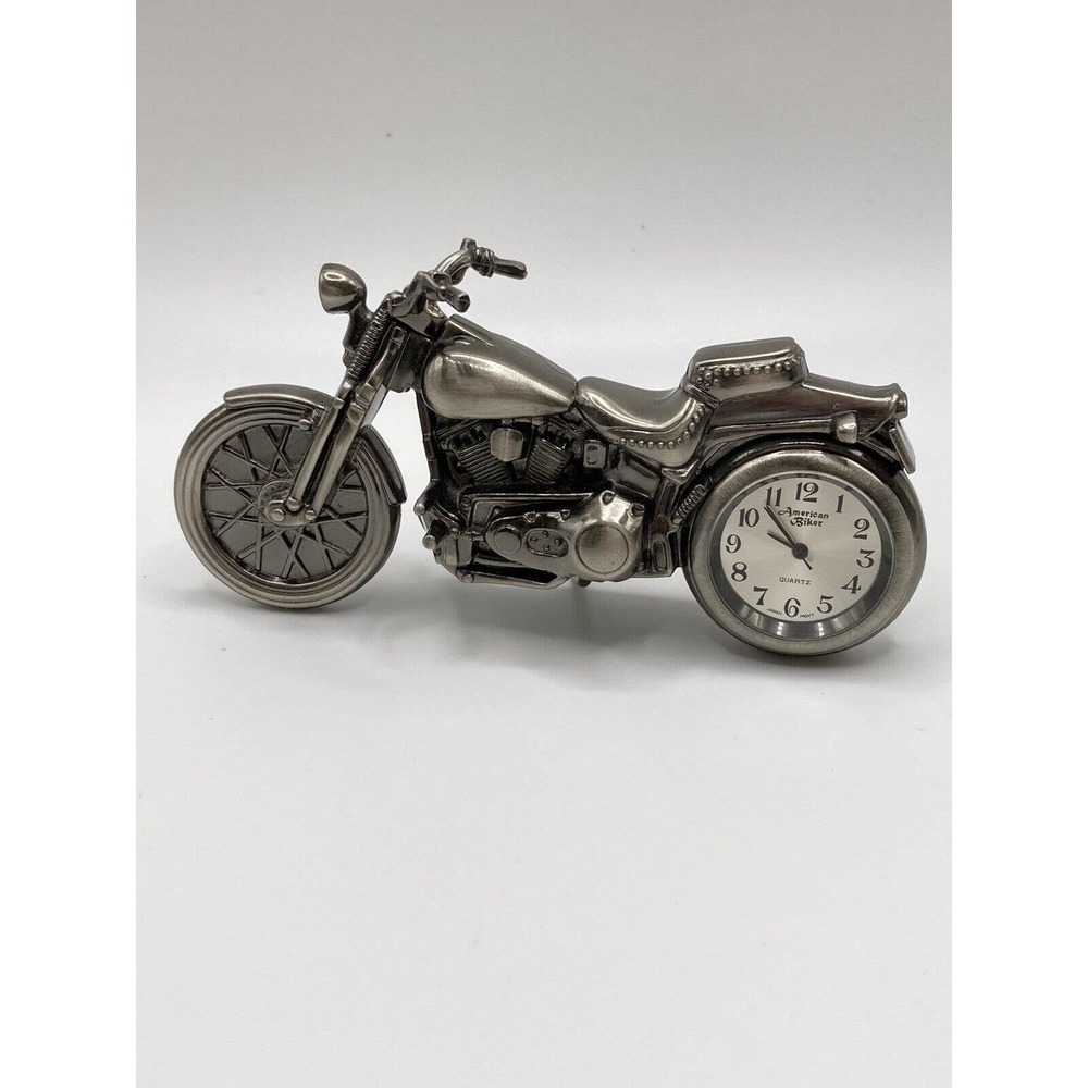 Vintage American Biker Quartz Stainless Steel Mini Sculpture Motorcycle Watch
